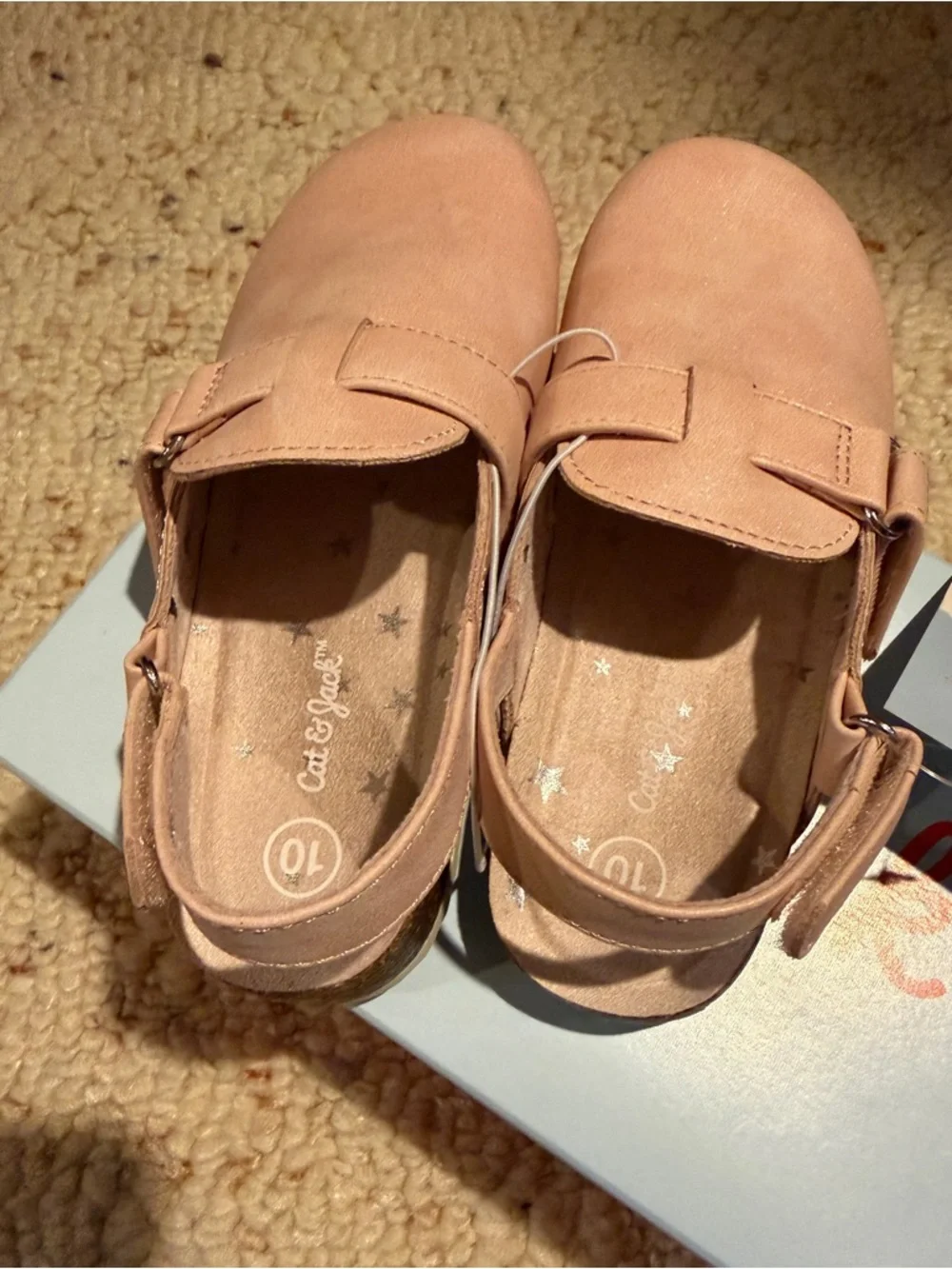 Cat & Jack Size 10 Girls' Light Pink Slingback‎ Mary Jane Shoes NWT